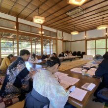 大祓詞写詞会を清澄庭園にて開催いたしました。